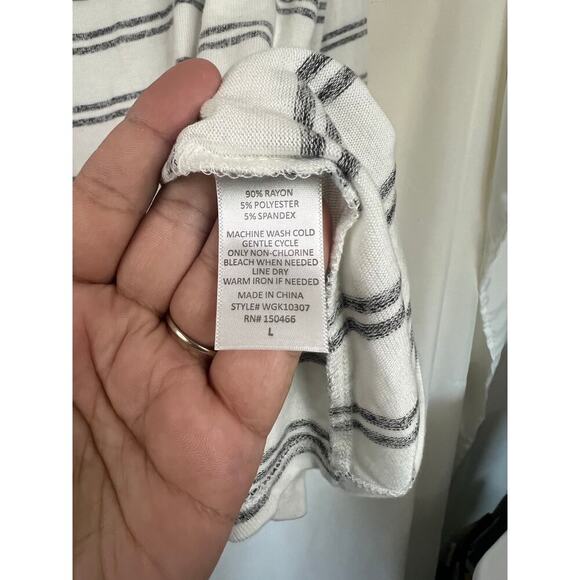 Market & Spruce Samantha Front Twist Brushed Knit Top off White Size Large - Picture 3 of 5